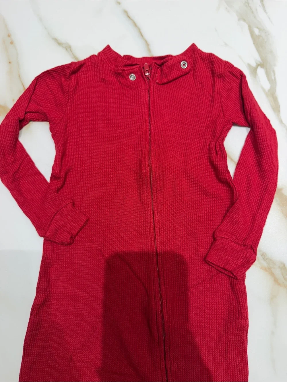 Carter's PurelySoft Red Ribbed Zippered One-Piece 24m